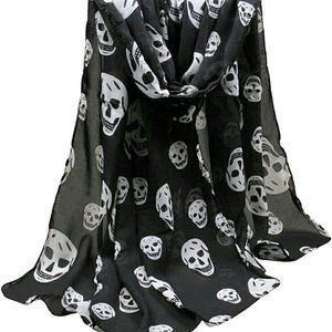 Halloween Skull Fashion Scarf - Black